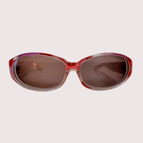 Jennifer Lopez Floral Eyewear Frames Oval Red Pink  JLO Logo Luxury Sunglasses - Picture 4 of 15